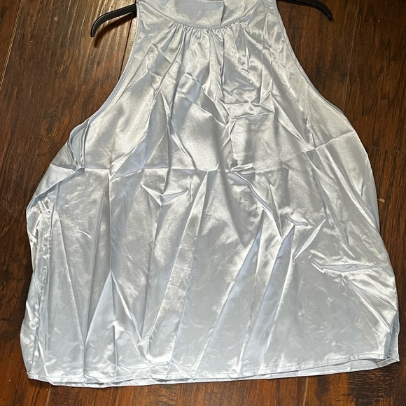 Baby Blue satin blouse - Picture 6 of 6